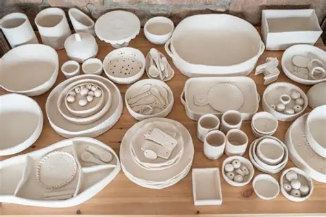 Keramikstücke zum Bemalen und Glasieren im Atelier Trefflich