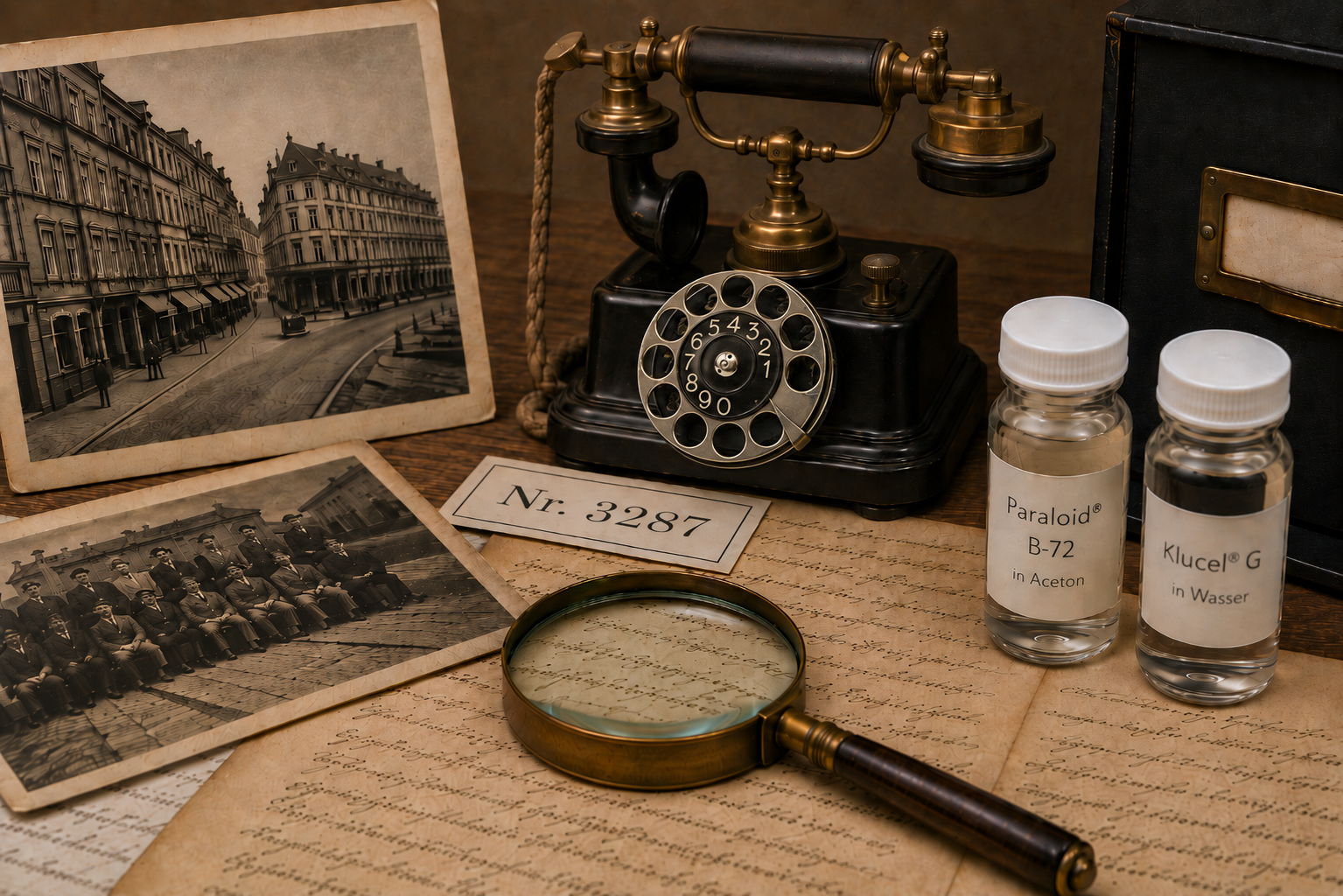 Historische Dokumente, Fotografien und Materialien zur wissenschaftlichen Sammlungsarbeit